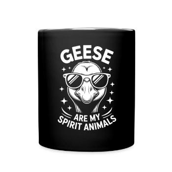 Gans Spruch Gänse Lustiges Gans Geschenk - Tasse einfarbig - Schwarz - Vorne