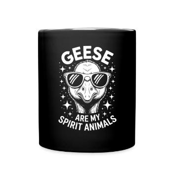 Gans Spruch Gänse Lustiges Gans Geschenk - Tasse einfarbig - Schwarz - Vorne