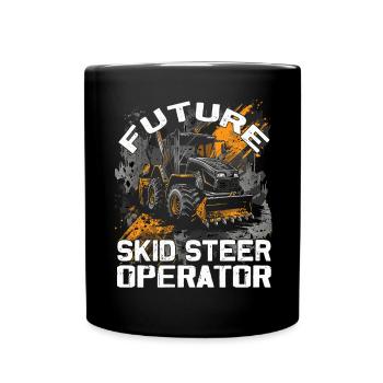 Skid steer loader enthusiasts - Full Colour Mug - black - Front