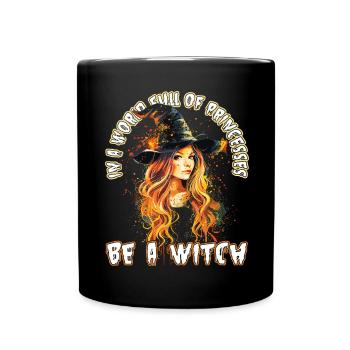 Spooky Pin-up Witch Halloween - Full Colour Mug - black - Front