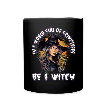 Spooky Pin-up Witch Halloween - Full Colour Mug - black - Front