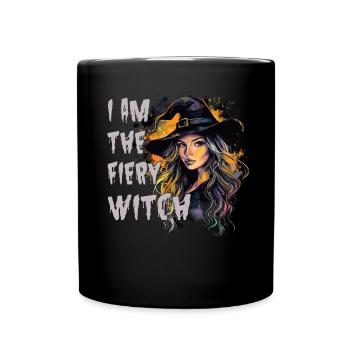 Spooky Pin-up Witch Halloween - Full Colour Mug - black - Front