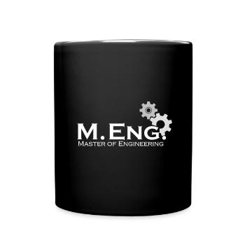 Master of Engineering Engineer M.Eng. graduation - Full Colour Mug - black - Front