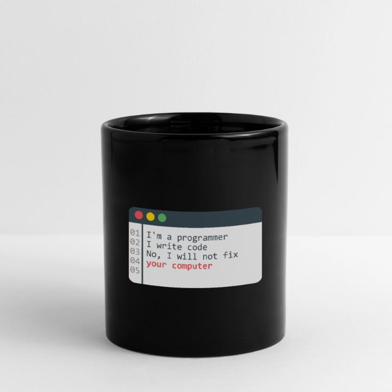 Programmierer HTML Computer Coder Codierung Programmierung Tasse einfarbig