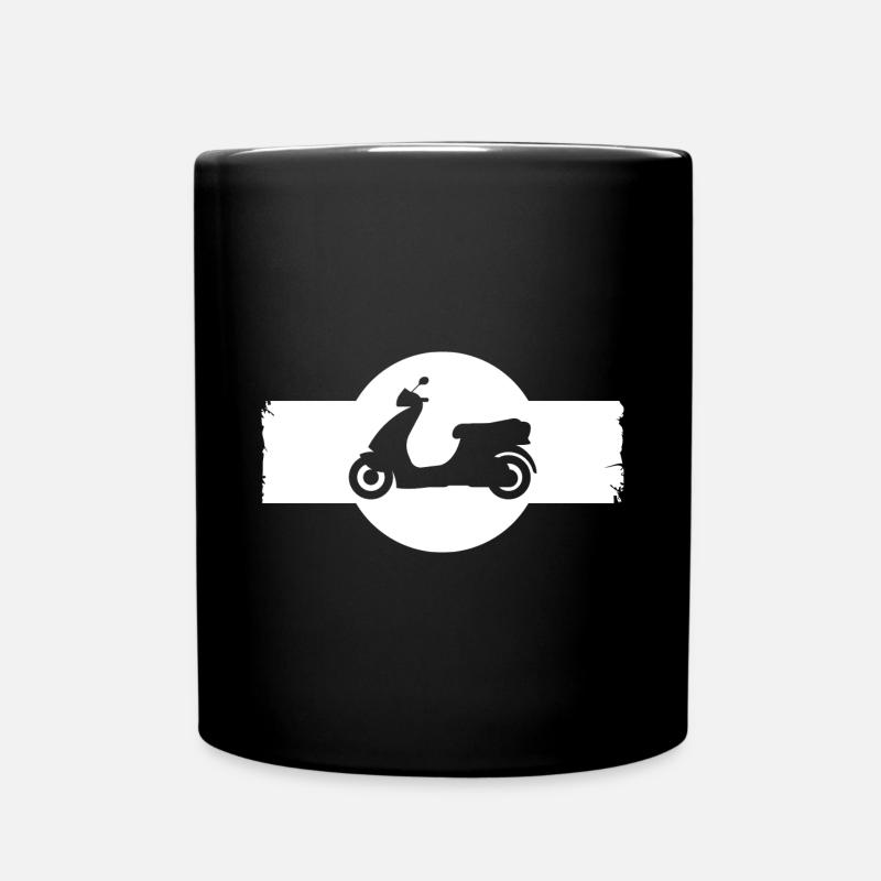 Mofa - Motorroller - Moped - Tasse einfarbig - Schwarz