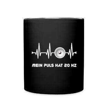 Mein Puls hat 20 Hz | Bass, Subwoofer, Car Audio, - Tasse einfarbig - Schwarz - Vorne