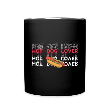 Hot Dog Lover Sausage Fast Food Hot dog food - Full Colour Mug - black - Front