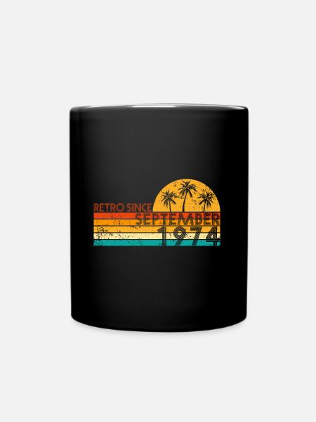 Rétro depuis septembre 1974 - Anniversaire à Septemb - Mug uni - noir