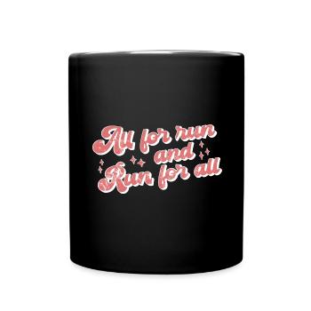 Love Running Zitat - Laufen Läufer Motivation - Tasse einfarbig - Schwarz - Vorne