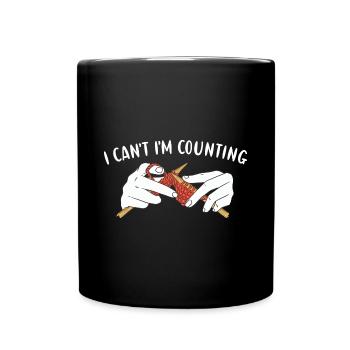 I Can't I'm Counting Knitting - Tasse einfarbig - Schwarz - Vorne