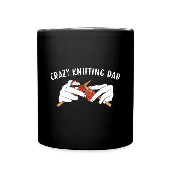 Crazy Knitting Dame Tricot - Mug uni - noir - Devant