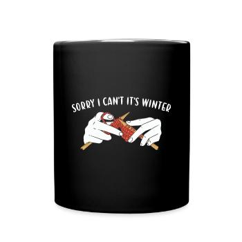 Désolé je ne peux pas c’est le tricot d’hiver - Mug uni - noir - Devant