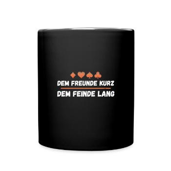 Skatspiel Spruch Skatspieler - Tasse einfarbig - Schwarz - Vorne