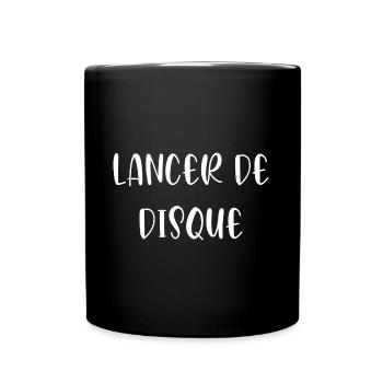 Diskuswurf T-Shirt - Tasse einfarbig - Schwarz - Vorne