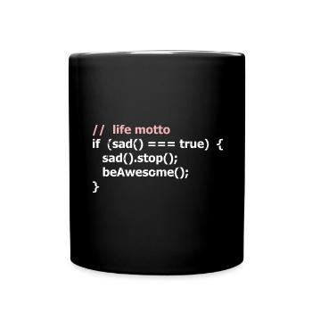 Cybersecurity Design for Hackers and Cyber Security - Full Colour Mug - black - Front