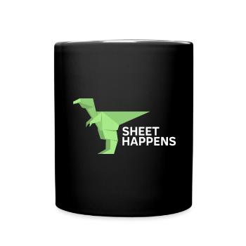 Conception d'origami Kirigami coloré - Mug uni - noir - Devant