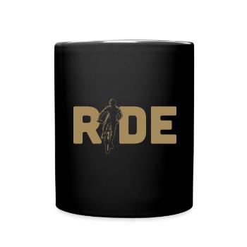 Reiten MTB Mountainbike MTB Downhill - Tasse einfarbig - Schwarz - Vorne
