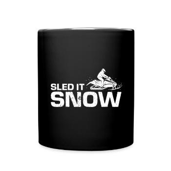 Conception de motoneigistes et de motoneiges - Mug uni - noir - Devant