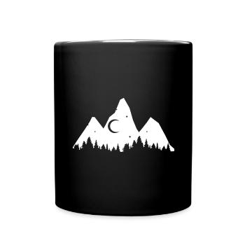 Tree - Mountain - (3) - Full Colour Mug - black - Front