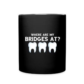 Dental technician for orthodontics and dental laboratory - Full Colour Mug - black - Front