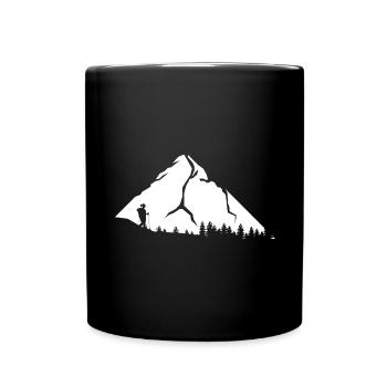 Mountain - Hiking - (13) - Full Colour Mug - black - Front