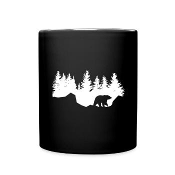 Arbres - Ours - - Mug uni - noir - Devant