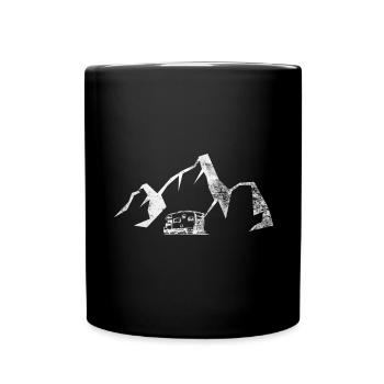 Berg - Campingwagen - (2) - Tasse einfarbig - Schwarz - Vorne