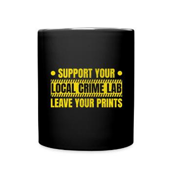 Forensic Technician Crime Scene Investigator Forensic Sentence - Full Colour Mug - black - Front