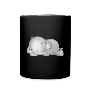 Elephant Family Mama Baby T-Shirt - Full Colour Mug - black - Front