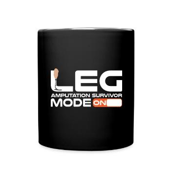 Artificial leg design for leg prostheses - Full Colour Mug - black - Front