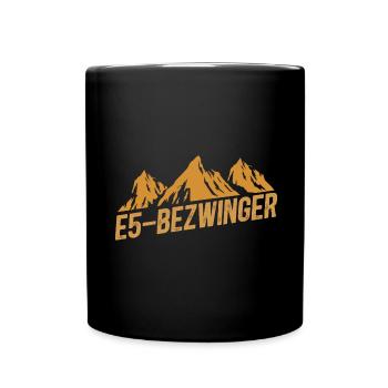 Alpenüberquerung Oberstdorf Meran E5 Fernwanderweg - Tasse einfarbig - Schwarz - Vorne