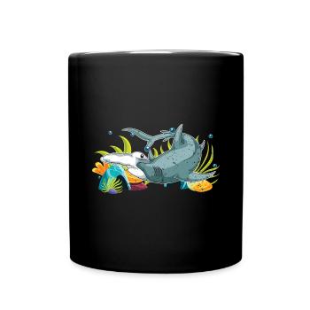 Océan Animal Requin Cadeau Requin Marteau Sous-marin - Mug uni - noir - Devant