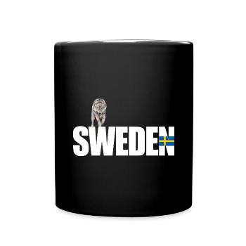 Suède - Mug uni - noir - Devant