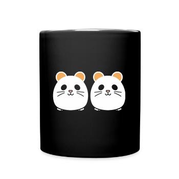 Cute Humor Little Hamster - Full Colour Mug - black - Front