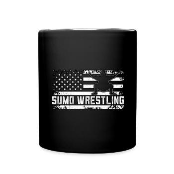 Lutte de sumo - Mug uni - noir - Devant