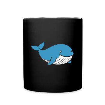 Baby Whale - Full Colour Mug - black - Front
