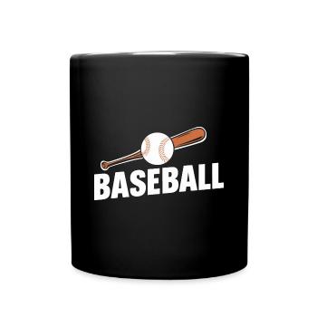 Baseball Retro Sport Vintage Fanartikel Deko - Tasse einfarbig - Schwarz - Vorne