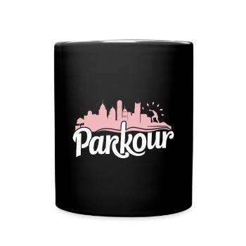 Parkour Passion Sprung Kraft Freiheit Shirt - Tasse einfarbig - Schwarz - Vorne