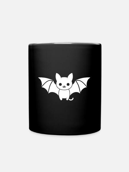 Fledermaus - Tasse einfarbig - Schwarz