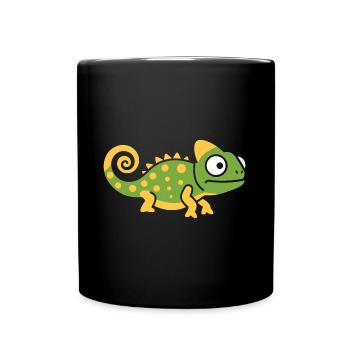 Chamäleon - Tasse einfarbig - Schwarz - Vorne