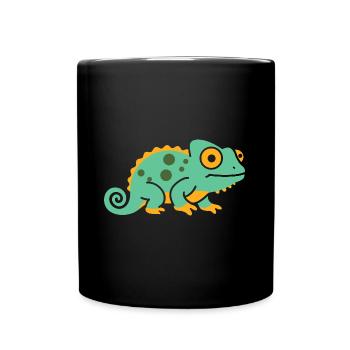 Chamäleon - Tasse einfarbig - Schwarz - Vorne