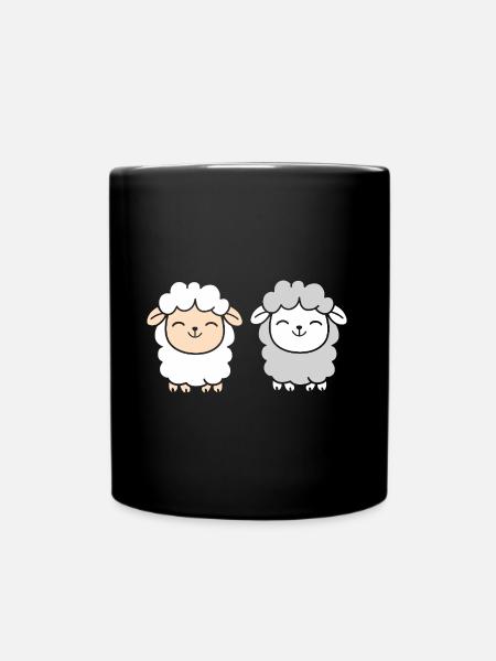 Schaf - Tasse einfarbig - Schwarz