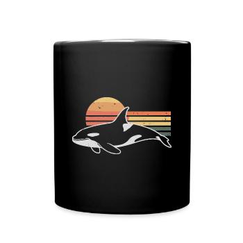 Rétro Orque Épaulard Épaulard Épaulard Orque - Mug uni - noir - Devant