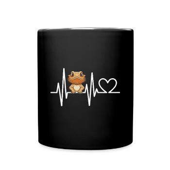 Terrarium de reptiles de battement de cœur de dragon barbu - Mug uni - noir - Devant