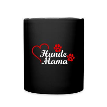 Hunde Mama - Tasse einfarbig - Schwarz - Vorne