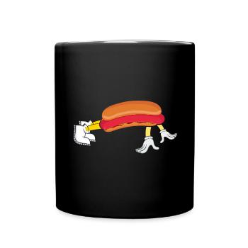 Hot Dog Bodybuilding Fitness Gym Gift - Full Colour Mug - black - Front