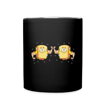 Bodybuilding Sandwich Fitness Gym Food - Full Colour Mug - black - Front
