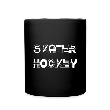 Skater Hockey T-Shirt - Tasse einfarbig - Schwarz - Vorne