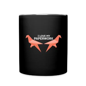 Conception d'origami japonais et origami kirigami - Mug uni - noir - Devant