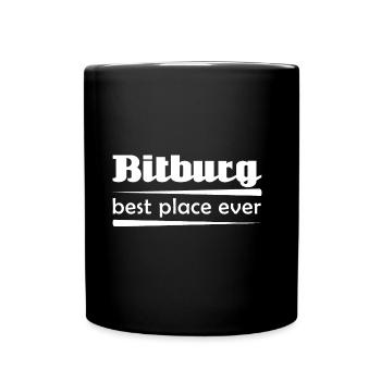 Bitburg - Stadt best place ever - Tasse einfarbig - Schwarz - Vorne